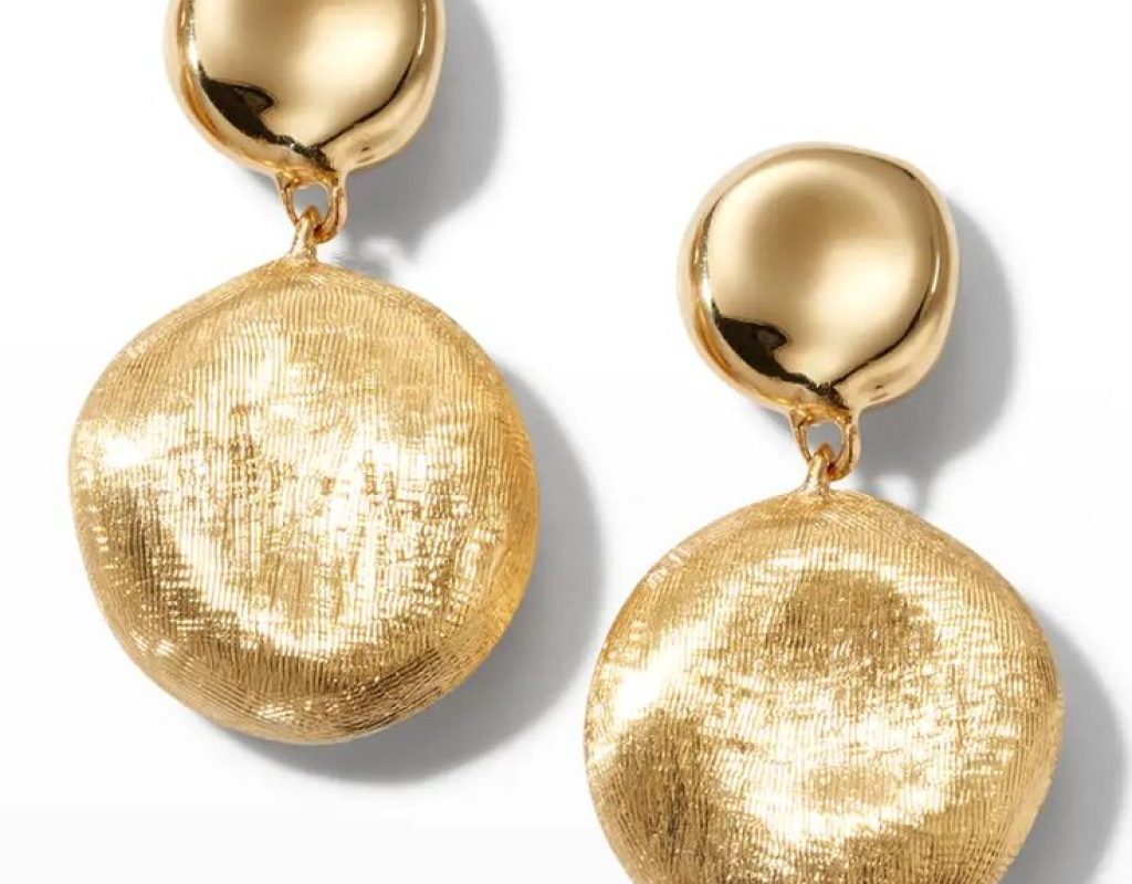18K Jaipur Yellow Gold Double-Drop Earrings - Marco Bicego